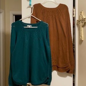 Sonoma cut our detail sweaters (3) Only brown is left